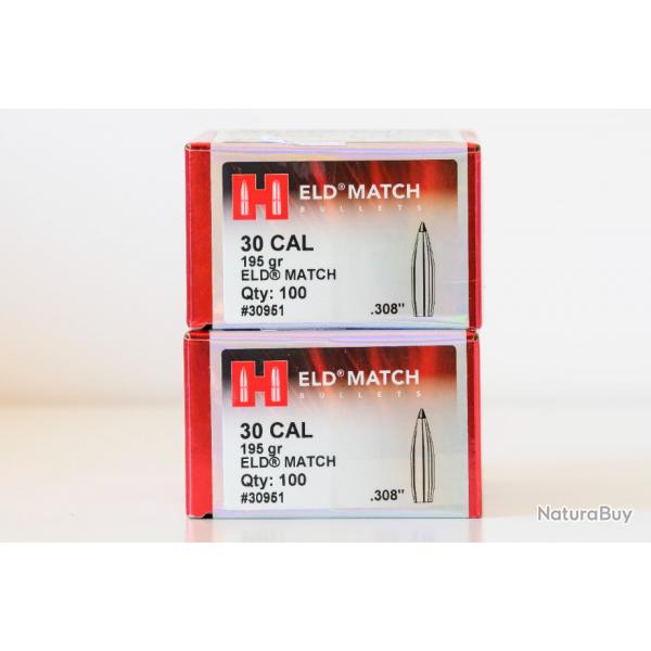 OGIVES HORNADY ELD MATCH cal.30 195gr