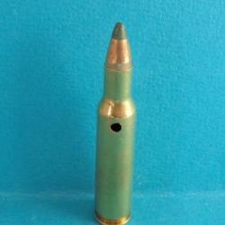 UNE  CARTOUCHE CAL. 222 REMINGTON  NEUTRALISEE perçage haut