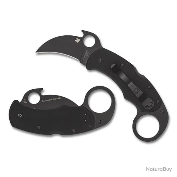 C170GBBKP Couteau pliant Karambit Spyderco Karahawk Wave noir