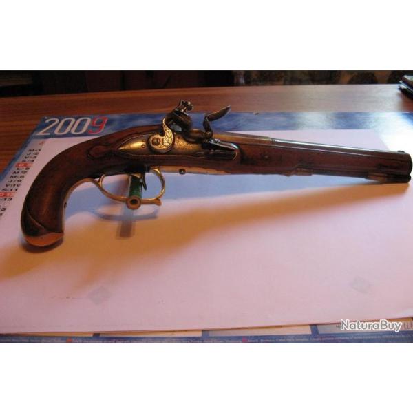 Pistolet  silex d'officier Marquage sur la platine : LASSENCE ET FILS