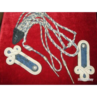 Epaulettes et fourragère de MDL de Gendarmerie IIIe Rép. Lot N 4 ...