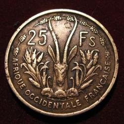 AFRIQUE occidentale  piece de 25 francs 1956 TTB diametre 27 mm