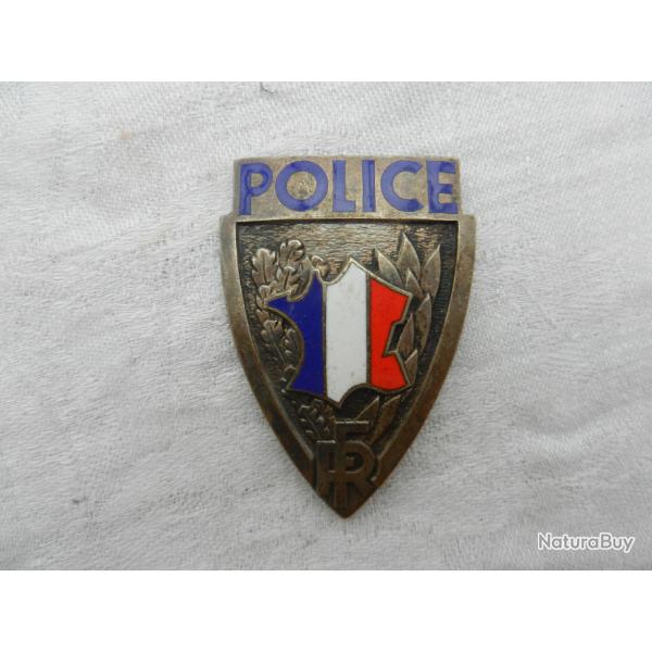 Ancien insigne de casque Police Nationale genre Petitcollin