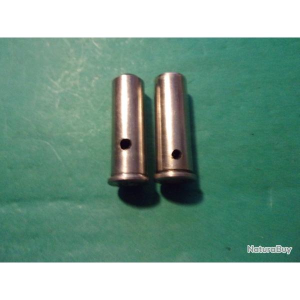 2 munitions en 38 SP, tui nickel balle plomb wad-cutter, neutralises