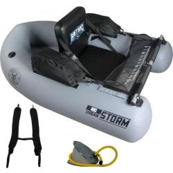 Float Tube Amtrac Fishing Storm 180 Urban Grey - PVC Résistant, Confort Pêche