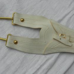 gousset  baïonnette Chassepot en cuir Buffle blanc - militaire - Garde Républicaine