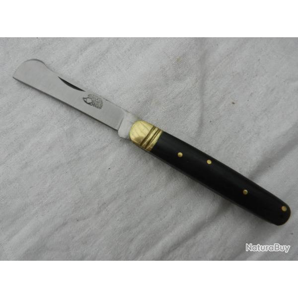 couteau greffoir Hrisson manche corne noire - longueur 17,5 cm