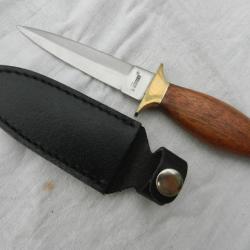 petite dague de chasse/ couteau de botte Léopard 19 cm avec son étui