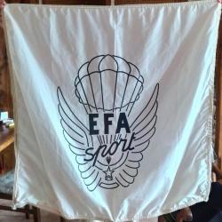 DRAPEAU EFA SPORT, PARACHUTISME , EN TOILE DE PARACHUTE