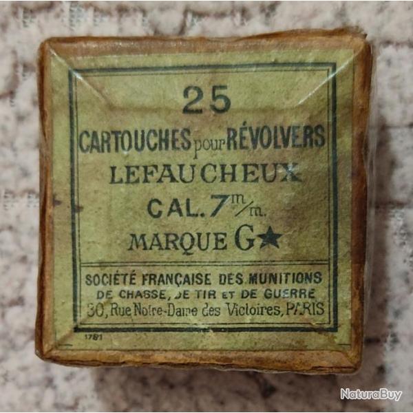 25 cartouches ancienne  broche calibre 7 mm