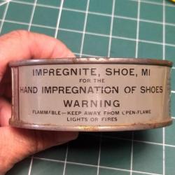 IMPREGNITE SHOE M1 GRAISSE IMPERMEABLE ET ANTI VESICANTS GAZ US ARMY WW2