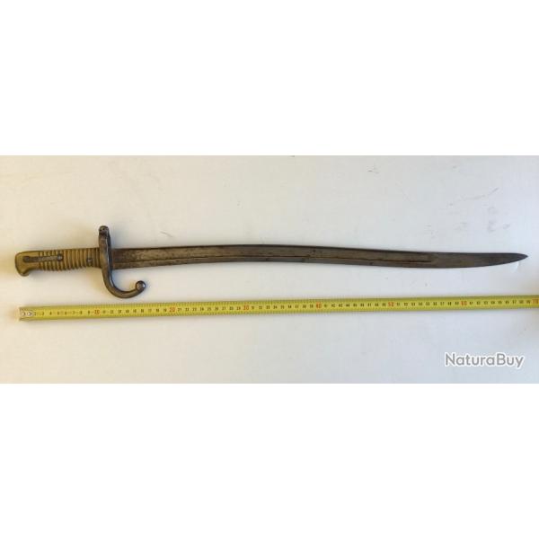 FRANCE II EMPIRE - SABRE BAIONNETTE modle 1866 CHASSEPOT IMPRIALE sans fourreau. #100