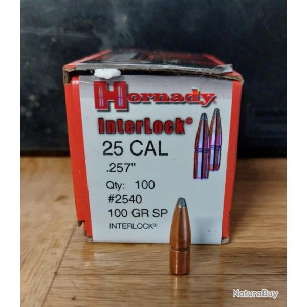 Ogive Hornady cal 25 257 100grs