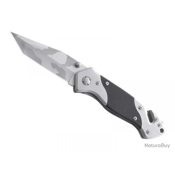 COUTEAU PLIANT HERBERTZ NOIR ET CAMO GRIS 12 CM INOX