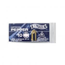 MUNITION A GAZ POIVRE WALTHER x 10 - 9MM R