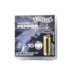 MUNITION A GAZ POIVRE WALTHER x 10 - 9MM PA