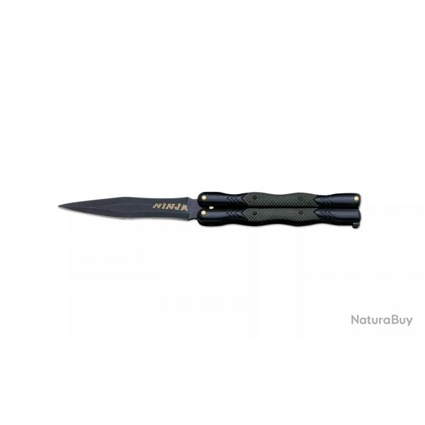 COUTEAU PAPILLON CUDEMAN NINJA ACIER NOIR 12.5CM