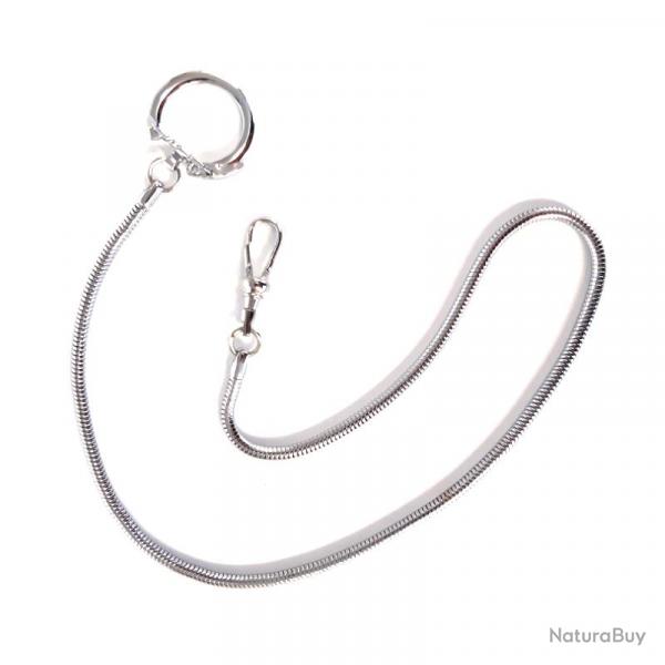 CHAINE SERPENT POUR COUTEAU AVEC MOUSQUETON ET ANNEAU