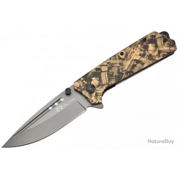 COUTEAU MAX KNIVES PLIANT MOTIF ARMES A FEU