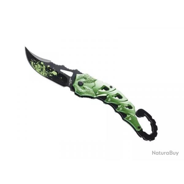 COUTEAU PLIANT HERBERTZ ALU VERT SCORPION 13CM INOX