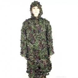 GHILLIE SUIT - PANTALON, VESTE, CAPUCHE - CAMOUFLAGE FORET