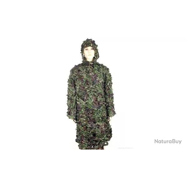 GHILLIE SUIT - PANTALON, VESTE, CAPUCHE - CAMOUFLAGE FORET