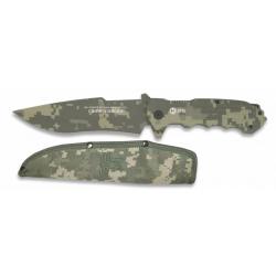 COUTEAU TACTIQUE K25 CAMO LAME 14CM + ETUI