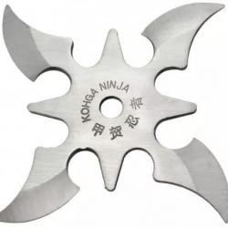 NINJA SHURIKEN MAX KNIVES 4 BRANCHES ACIER 420 SILVER