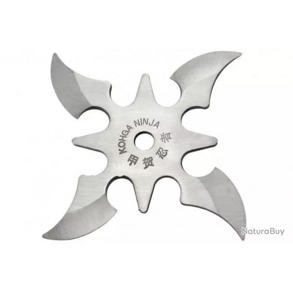 NINJA SHURIKEN MAX KNIVES 4 BRANCHES ACIER 420 SILVER