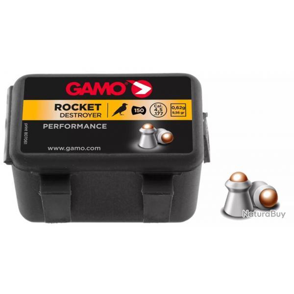 PLOMBS GAMO ROCKET TETE ACIER 4.5mm x150