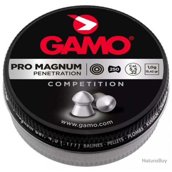 PLOMBS GAMO TETE POINTUE PRO MAGNUM 5.5mm x250