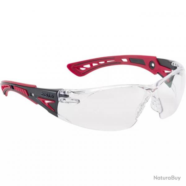 LUNETTES DE PROTECTION BOLLE RUSH+ ROUGE INCOLORE