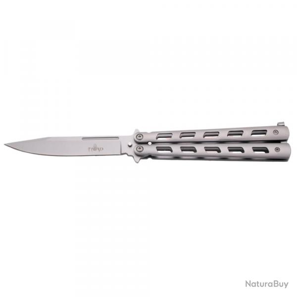 COUTEAU PAPILLON THIRD SILVER LAME 12CM