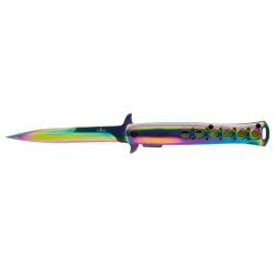 COUTEAU PLIANT THIRD LAME FINE MOTIF RAINBOW