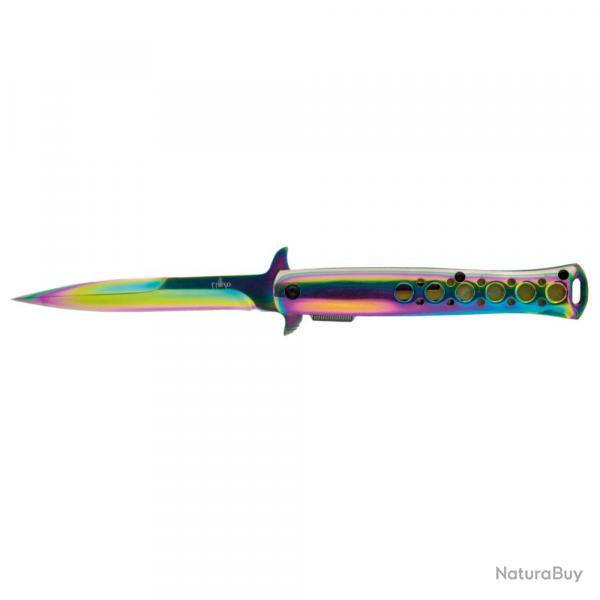 COUTEAU PLIANT THIRD LAME FINE MOTIF RAINBOW