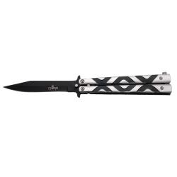 COUTEAU PAPILLON THIRD NOIR SILVER LAME 11CM