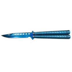 COUTEAU PAPILLON THIRD MOTIF BLEU LAME 11CM