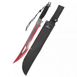 MACHETTE THIRD ROUGE ET GRIS AVEC PARACORDE