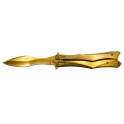 COUTEAU PAPILLON THIRD DORE LAME 11CM