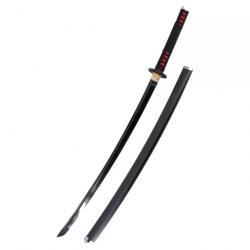 KATANA LAME ACIER FONCTIONNEL DEMON SLAYER NOIR