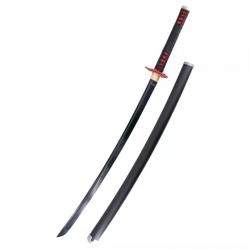 KATANA LAME ACIER FONCTIONNEL DEMON SLAYER NOIR