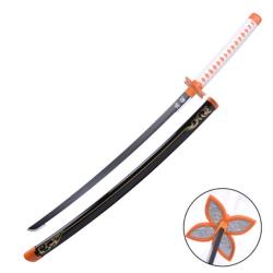 KATANA COSPLAY LAME BAMBOU DEMON SLAYER KOCHOU SHINOBU ZS658-BLACK-WOOD