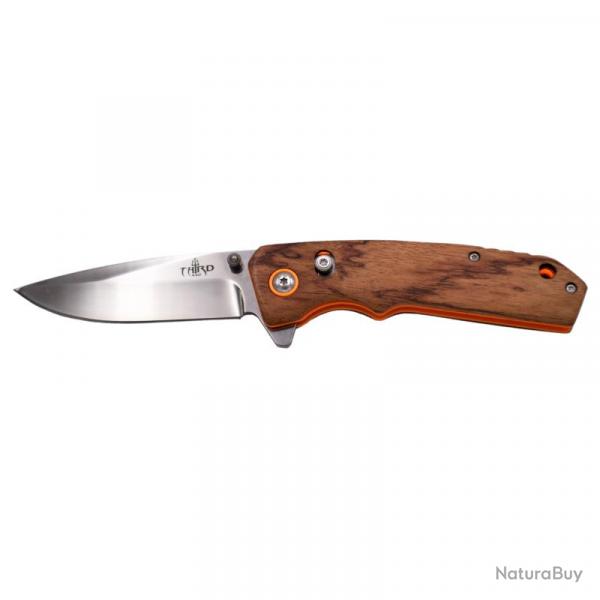 COUTEAU PLIANT THIRD BOIS ET ACIER LAME 8.5CM