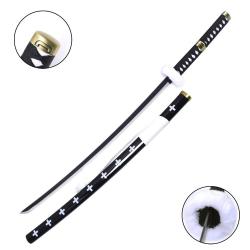KATANA DECO LAME ACIER ONE PIECE TRAFALGAR LAW BLANC