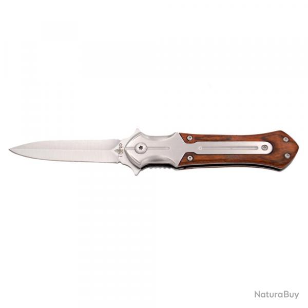 COUTEAU PLIANT THIRD BOIS MOTIF EPEE LAME ACIER 9.2CM