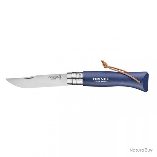 COUTEAU PLIANT OPINEL N08 BAROUDEUR INOX BLEU FONCE