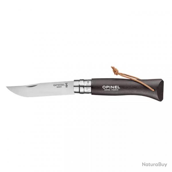 COUTEAU PLIANT OPINEL N08 BAROUDEUR INOX NOIR BRUN