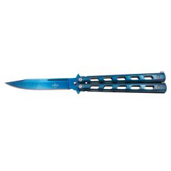 COUTEAU PAPILLON THIRD BLEU LAME 12CM