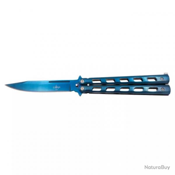 COUTEAU PAPILLON THIRD BLEU LAME 12CM