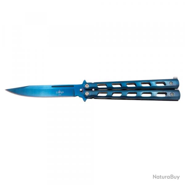 COUTEAU PAPILLON THIRD BLEU LAME 12CM